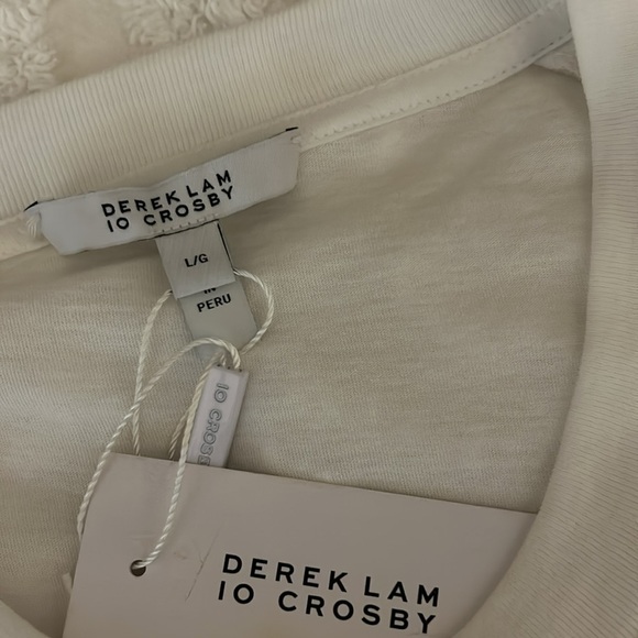 NWT Derek Lam 10 Crosby white dress, women’s size Large. 100% cotton. - Picture 6 of 10